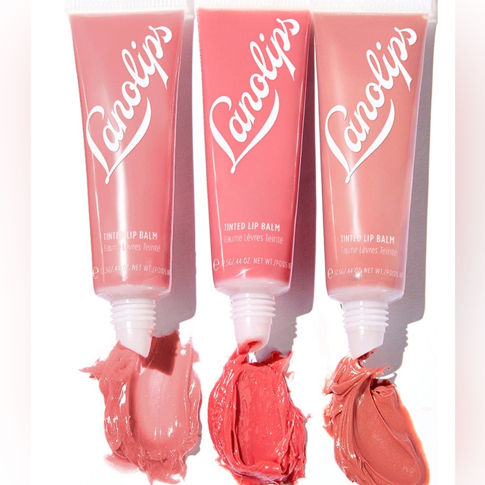 NIB Trio of Lanolips tinted lip balm ~ such pretty colors! 🩷🫦 3 colors!